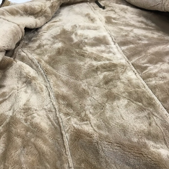 Vintage Trendy Winlit Tan Suede Faux Fur Lined Jacket Size Medium - Picture 13 of 16